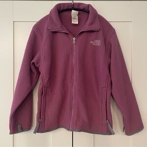 Girls The North Face Full Zip Up Fleece Size M